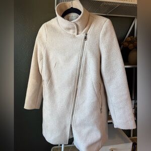 LOFT Beige Herringbone Trench Coat